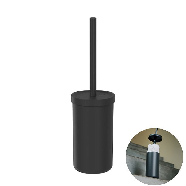 Suporte Porta Escova Sanitária de Chão Banheiro Preto - Bold SS1000PTF Ou