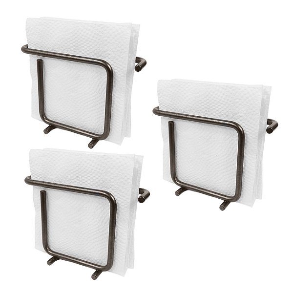 Kit 3 Suportes Porta Guardanapos Pequeno Cozinha Cor Café - 1192CF Future
