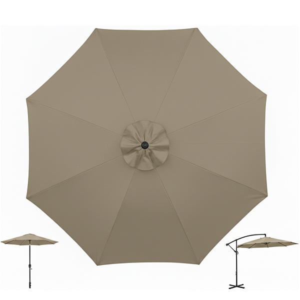 Cobertura Para Ombrelone 3 Metros de 8 Hastes Capa Reposição Tecido CINZA QUENTE - AMZ