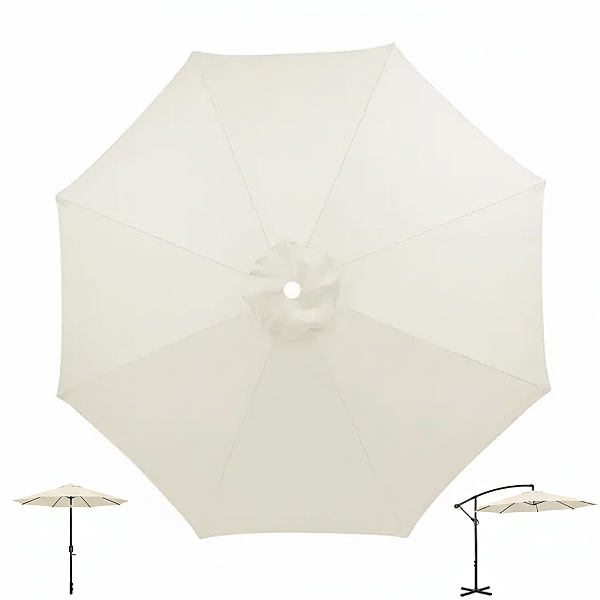 Cobertura Para Ombrelone 3 Metros de 8 Hastes Capa Reposição Tecido CREME - AMZ