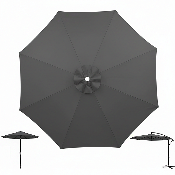 Cobertura Para Ombrelone 3 Metros de 8 Hastes Capa Reposição Tecido CINZA - AMZ