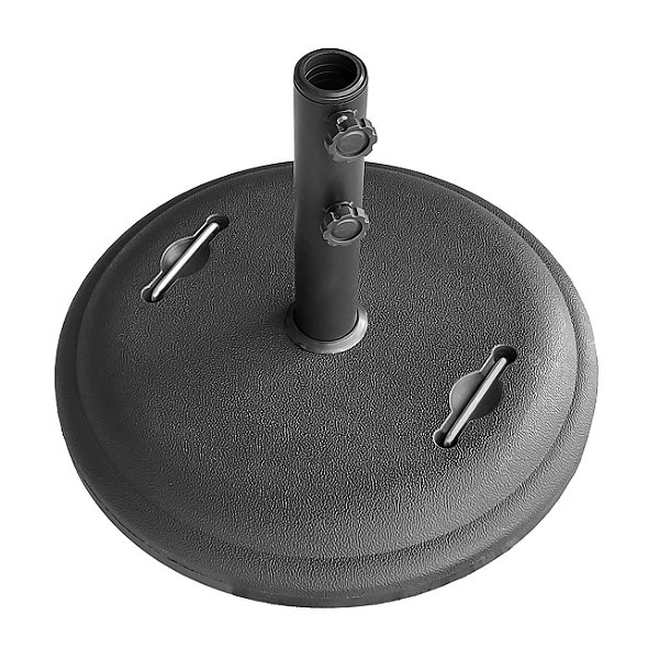 Base Para Guarda Sol Ombrelone Redonda 25Kg Concreto Preta  AMZ6001 - AMZ