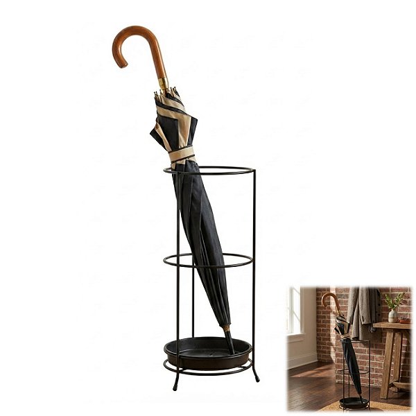 Suporte Porta Guarda Chuva Para Empresa Escritório Aramado Preto - 85/5 Azzo