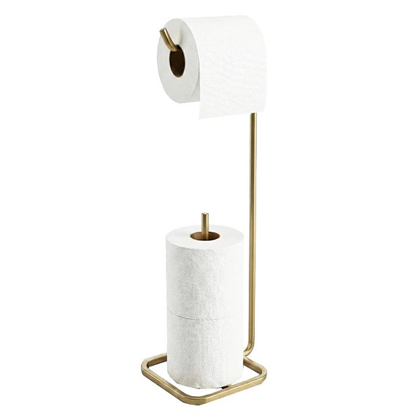 Suporte Porta Papel Higiênico Para 3 Rolos Banheiro Dourado - 2020DO Future