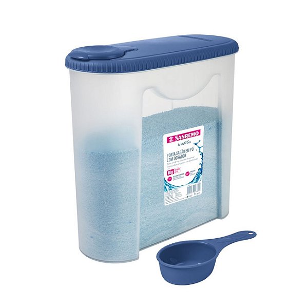 Porta Sabão em Pó 1kg Com Dosador Plástico - 267 Sanremo