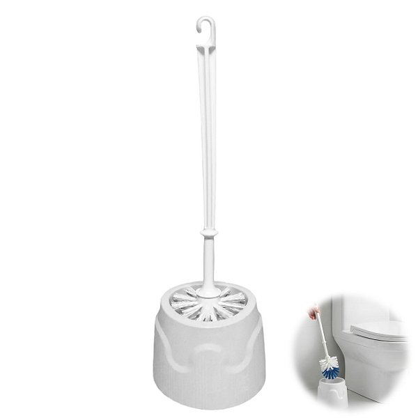 Suporte Porta Escova Sanitária de Chão Banheiro Branco - Rotaplast