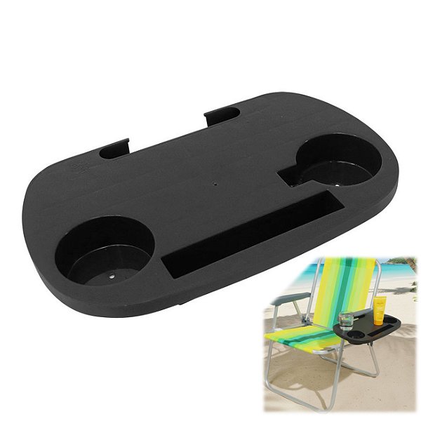Mesa Portátil Mesinha Porta Copos Para Cadeira De Praia Preto - 70770007 Belfix
