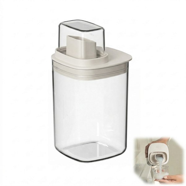 Dispenser Sabão Líquido Dosador 1 Litro Flow Lavanderia Bege - DFW300BGF Ou