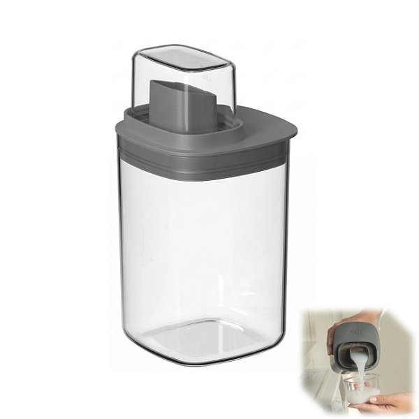 Dispenser Sabão Líquido Dosador 1 Litro Flow Lavanderia Chumbo - DFW300CHF Ou