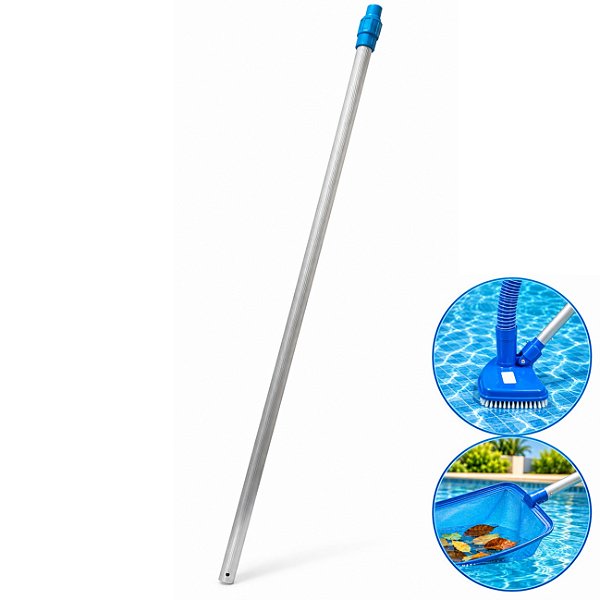 Cabo Telescópico para Piscina 2m em Alumínio Estriado Ajustável - 25 Netuno