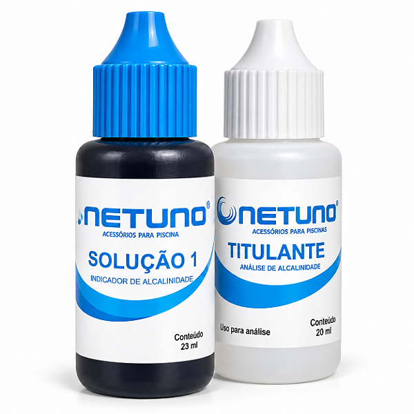 Kit Solução 1 + 2 Indicador de Alcalinidade Para Piscina 22ml - Netuno