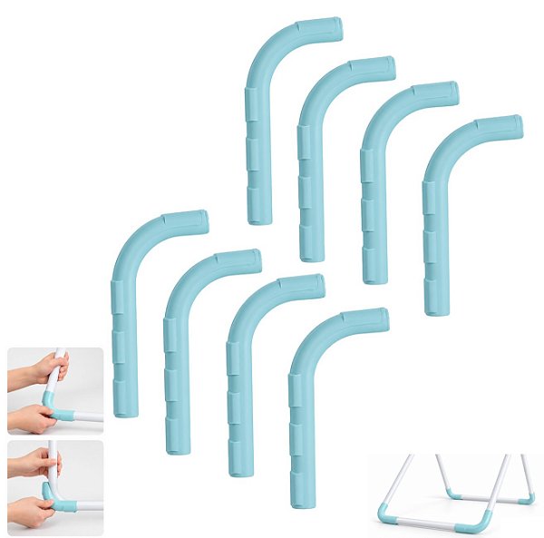 Kit 2 Proteção Varal de Chão Mor 8 Peças Cantoneira Reposição - 6084 Mor