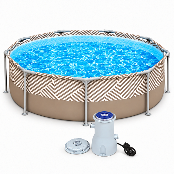 Kit Piscina Redonda 3600 Litros Com Estrutura + Filtro 2200 L/h - Mor