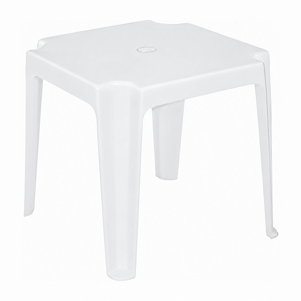 Mesa Plástica de Apoio Pequena Praia Jardim Piscina Branca - 70165601 Belfix