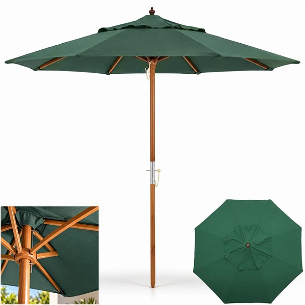 Ombrelone Madeira Sombreiro 2,4m Treviso Jardim Piscina Verde Oliva - 242803 Belfix