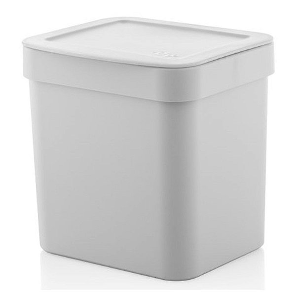 Lixeira Trium 2,5 Litros Porta Cesto De Lixo Cozinha Pia - LX 500 Ou - Branco