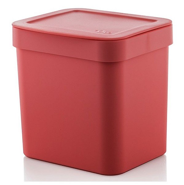 Lixeira Trium 2,5 Litros Porta Cesto De Lixo Cozinha Pia - LX 500 Ou - Vermelho