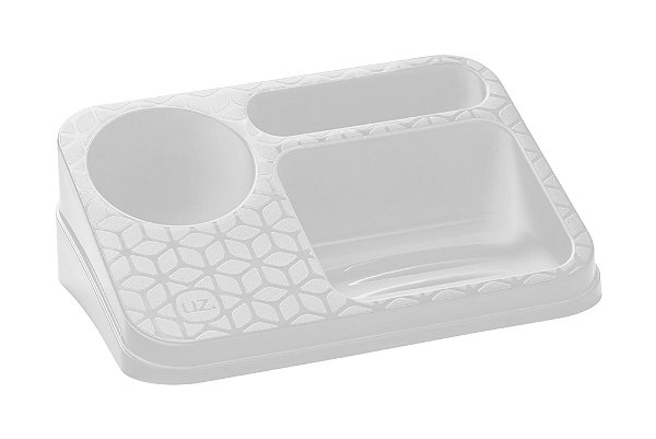 Organizador De Pia Suporte Porta Detergente Esponja Sabão Cozinha Bancada - UZ395 Uz - Branco