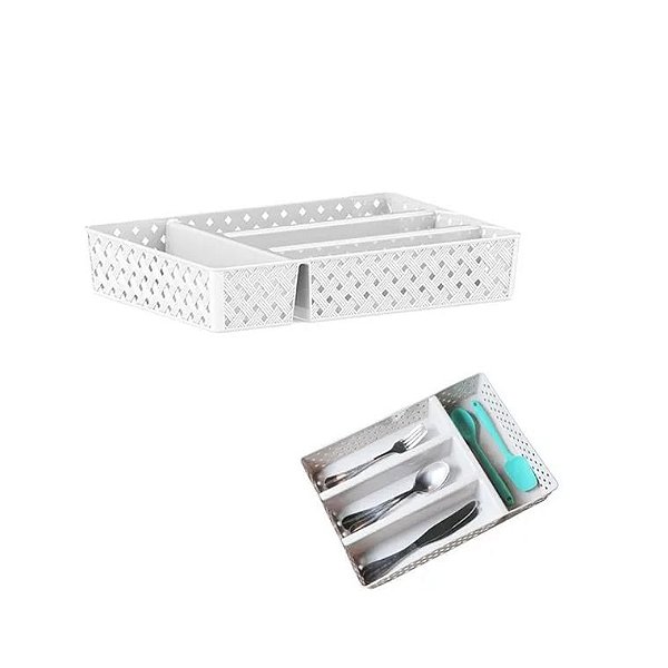 Organizador Porta Talheres Utensílios Separador Divisor Gaveta Cozinha 38x27cm - 826 Paramount