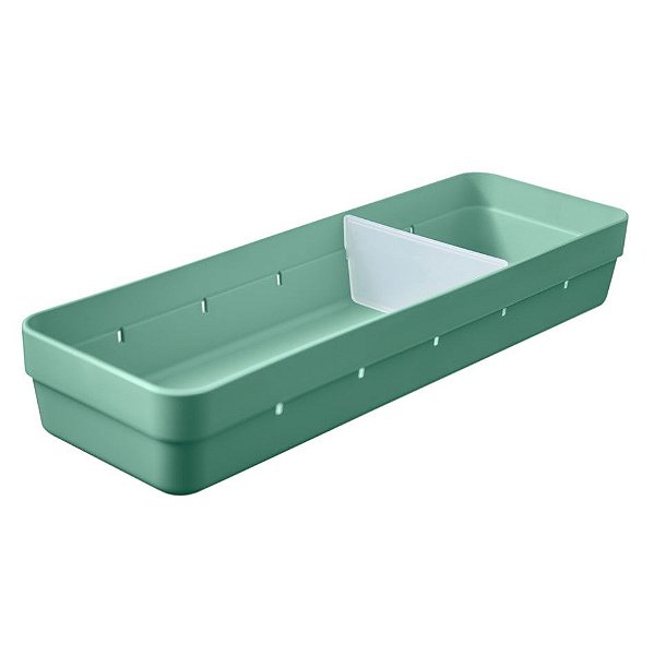 Organizador De Gavetas Plástico Divisor Objetos Talheres Cozinha Quarto - OL 500 Ou - Verde Menta