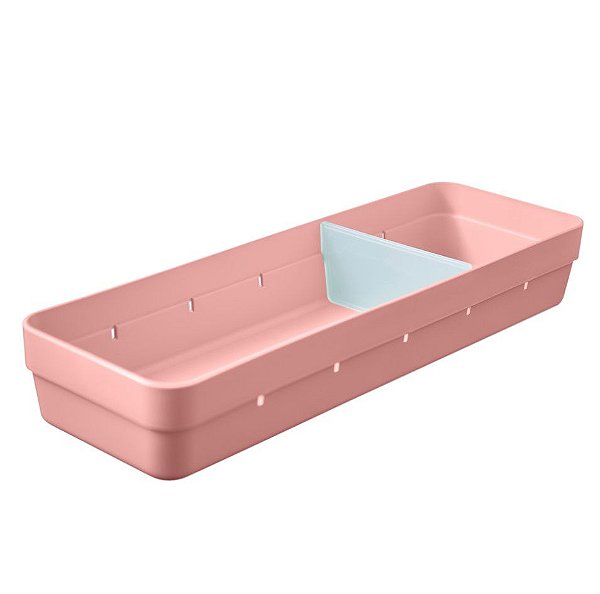 Organizador De Gavetas Plástico Divisor Objetos Talheres Cozinha Quarto - OL 500 Ou - Rosa