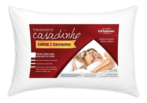 Travesseiro Casadinho Ortobom com 2 Unidades