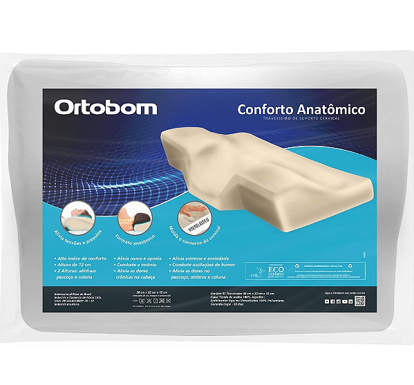 Travesseiro Nasa Cervical Conforto Anatômico Ortopédico - Ortobom
