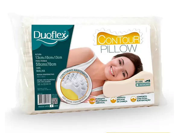 Travesseiro Com Contorno Anatômico - Contour Pillow - Duoflex