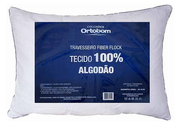 Travesseiro Ortobom Fiber Flock 70x50