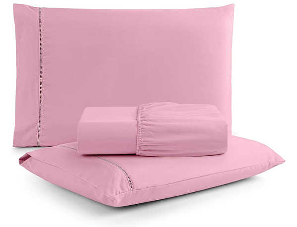 Jogo De Lençol Queen 03 Peças 400 Fios Ponto Palito Tecido Liso