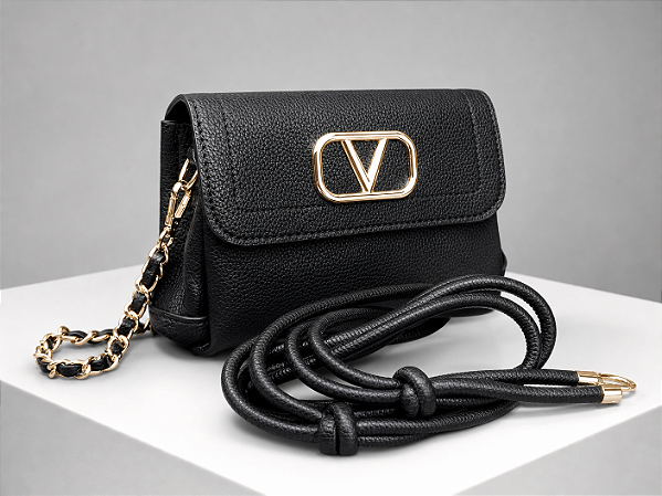 Bolsa Noir V-Signature – Coleção Iconic Luxe