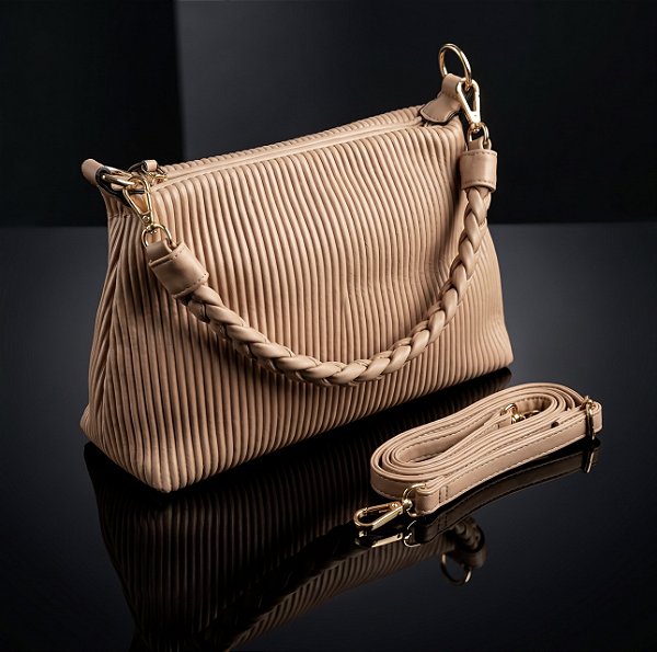 Bolsa Rose Pleat Luxe – Coleção Urban Texture