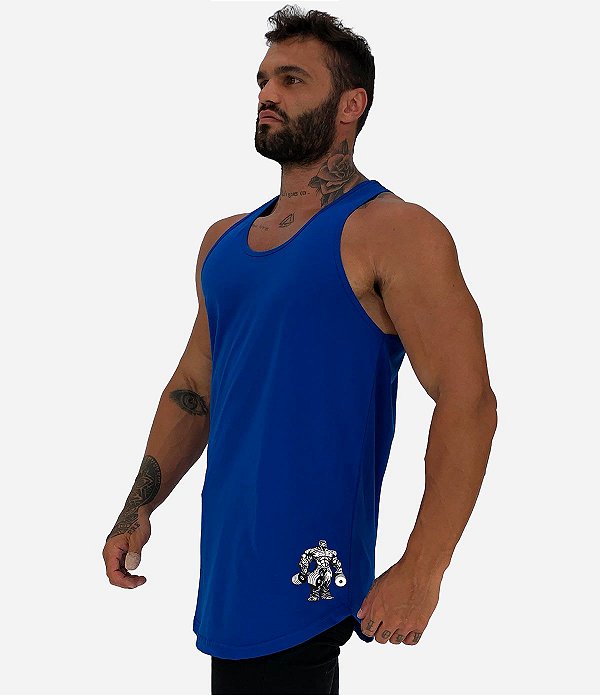 Regata Longline Masculina MXD Conceito Estampa Lateral Bodybulder