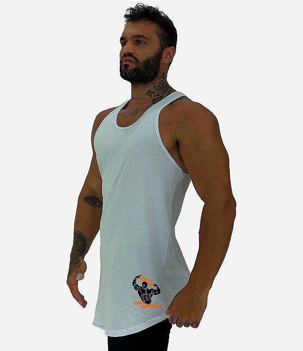 Regata Longline Masculina MXD Conceito Estampa Lateral Esmaga Que Cresce