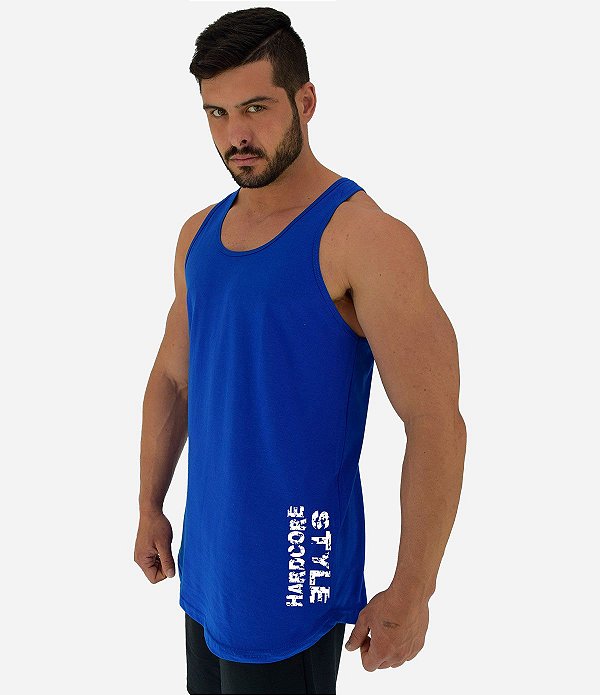 Regata Longline Masculina MXD Conceito Estampa Lateral Hardcore Style Vertical