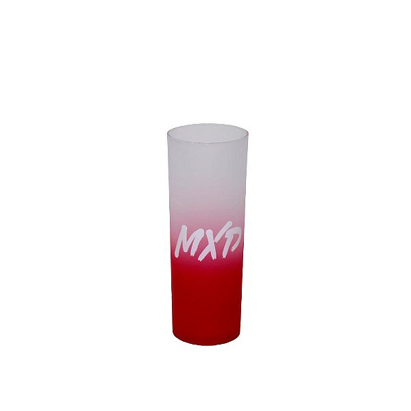 Copo Long Drink Acrílico MXD Conceito Vermelho Fosco Degrade