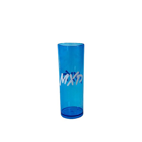 Copo Long Drink Acrílico MXD Conceito Azul Neon Translúcido