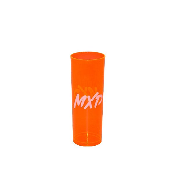 Copo Long Drink Acrílico MXD Conceito Laranja Neon Translúcido