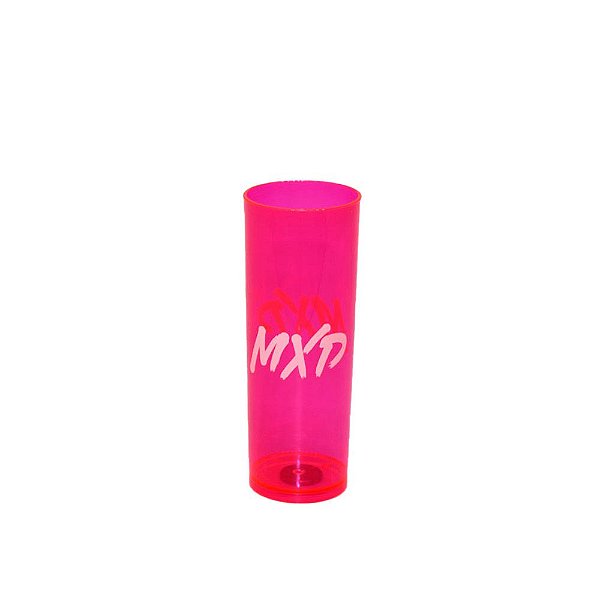 Copo Long Drink Acrílico MXD Conceito Rosa Neon Translúcido