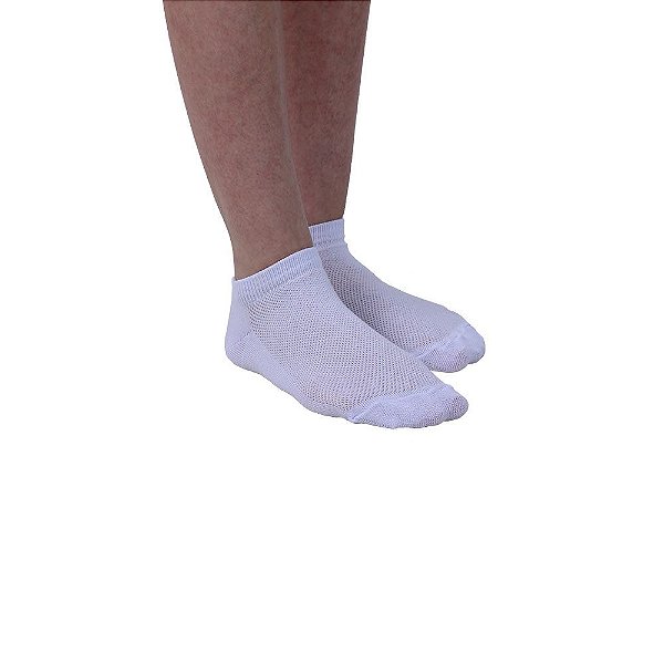 Meia Cano Curto Modelo Sapatilha Branco Feminino Tamanho 35 ao 39