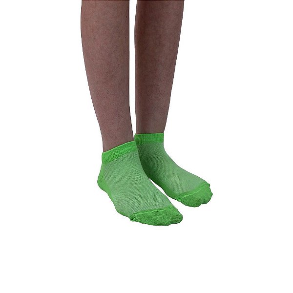 Meia Cano Curto Modelo Sapatilha Verde Claro Feminino Tamanho 35 ao 39