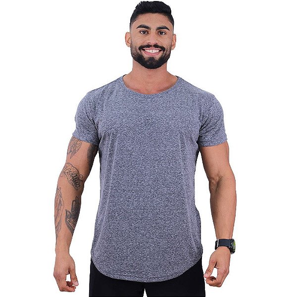 Camiseta Longline BENETTON Masculina MXD Conceito Mescla Black