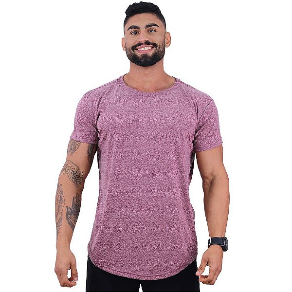 Camiseta Longline BENETTON Masculina MXD Conceito Mescla Vermelho