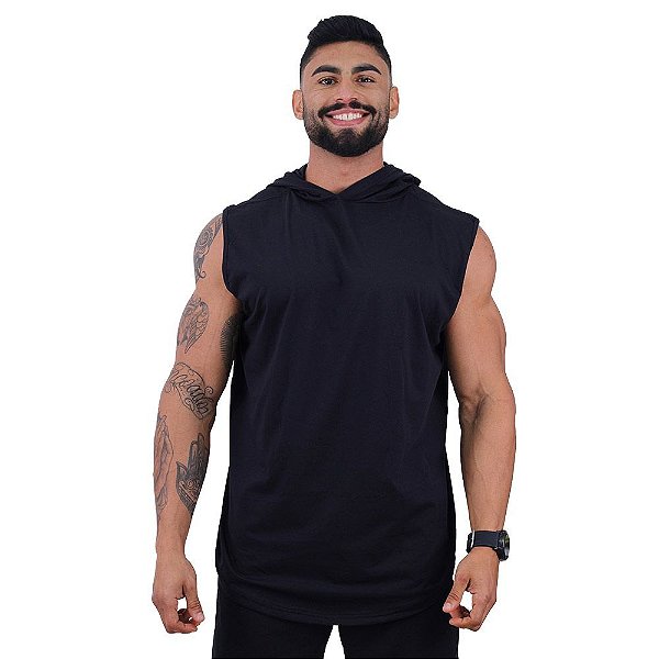 Regata Longline com Touca MXD Conceito Preto Básico