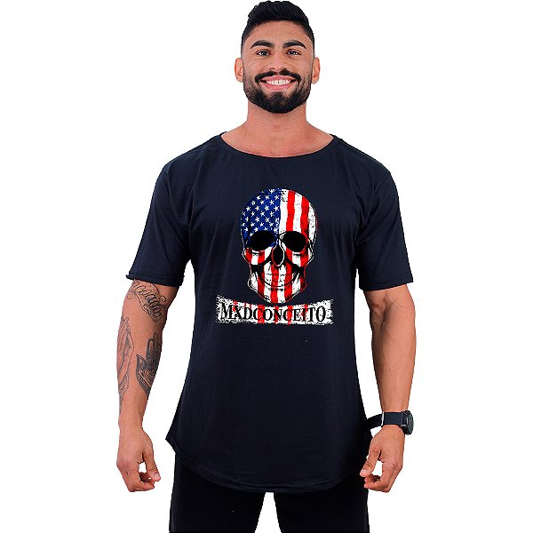 Camiseta Morcegão Masculina MXD Conceito Caveira Americana