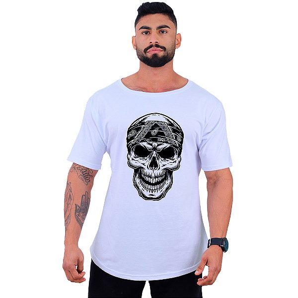 Camiseta Morcegão Masculina MXD Conceito Caveira Bandana
