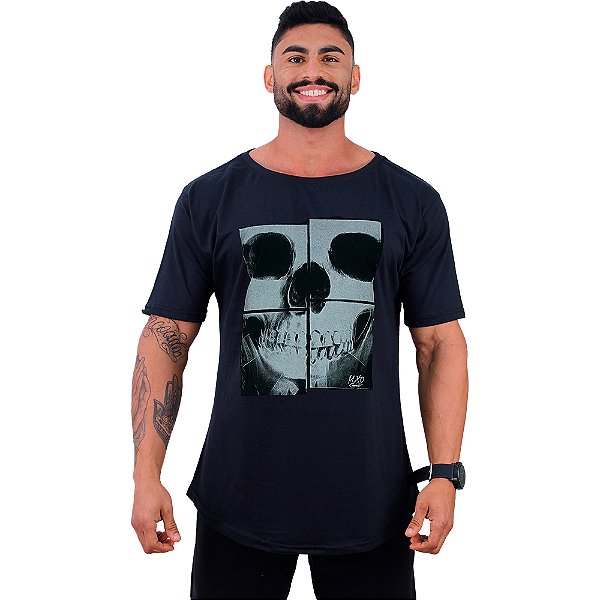 Camiseta Morcegão Masculina MXD Conceito Caveira Mosaico