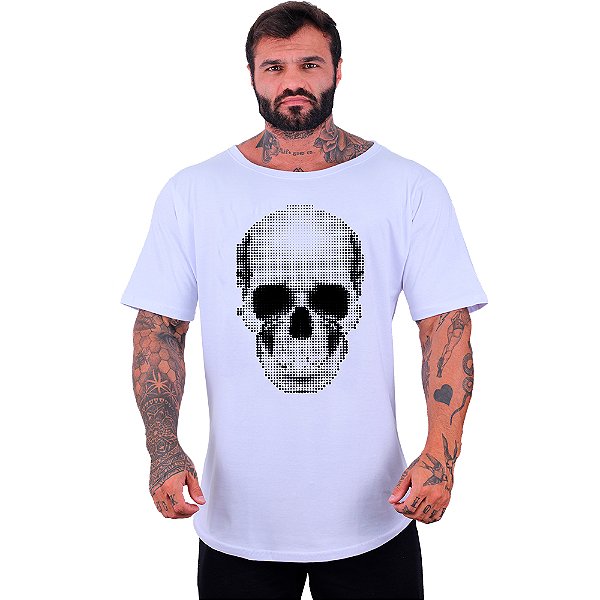 Camiseta Morcegão Masculina MXD Conceito Caveira Pontinhos