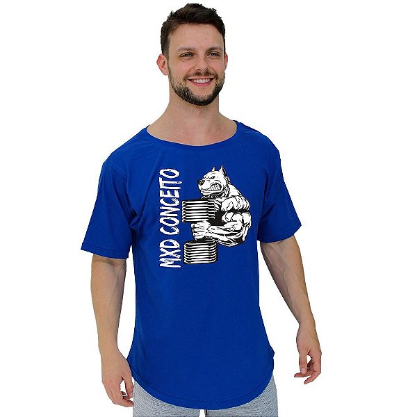 Camiseta Morcegão Masculina MXD Conceito Pitbull Musculoso