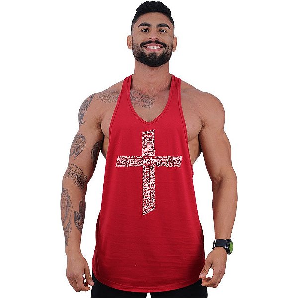 Regata Longline Super Cavada Masculina MXD Conceito Crucifixo Motivacional